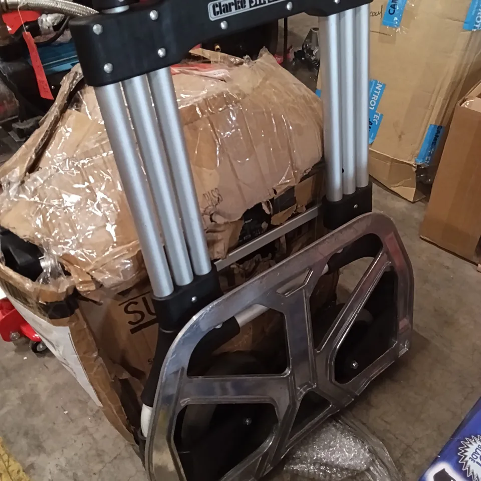 CLARKE CSTF6B 200KG HEAVY DUTY ALUMINIUM FLAT FOLDING SACK TRUCK