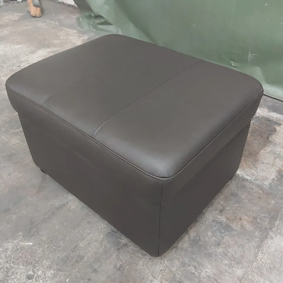 PORTAND LEATHER OTTOMAN FOOTSTOOL 