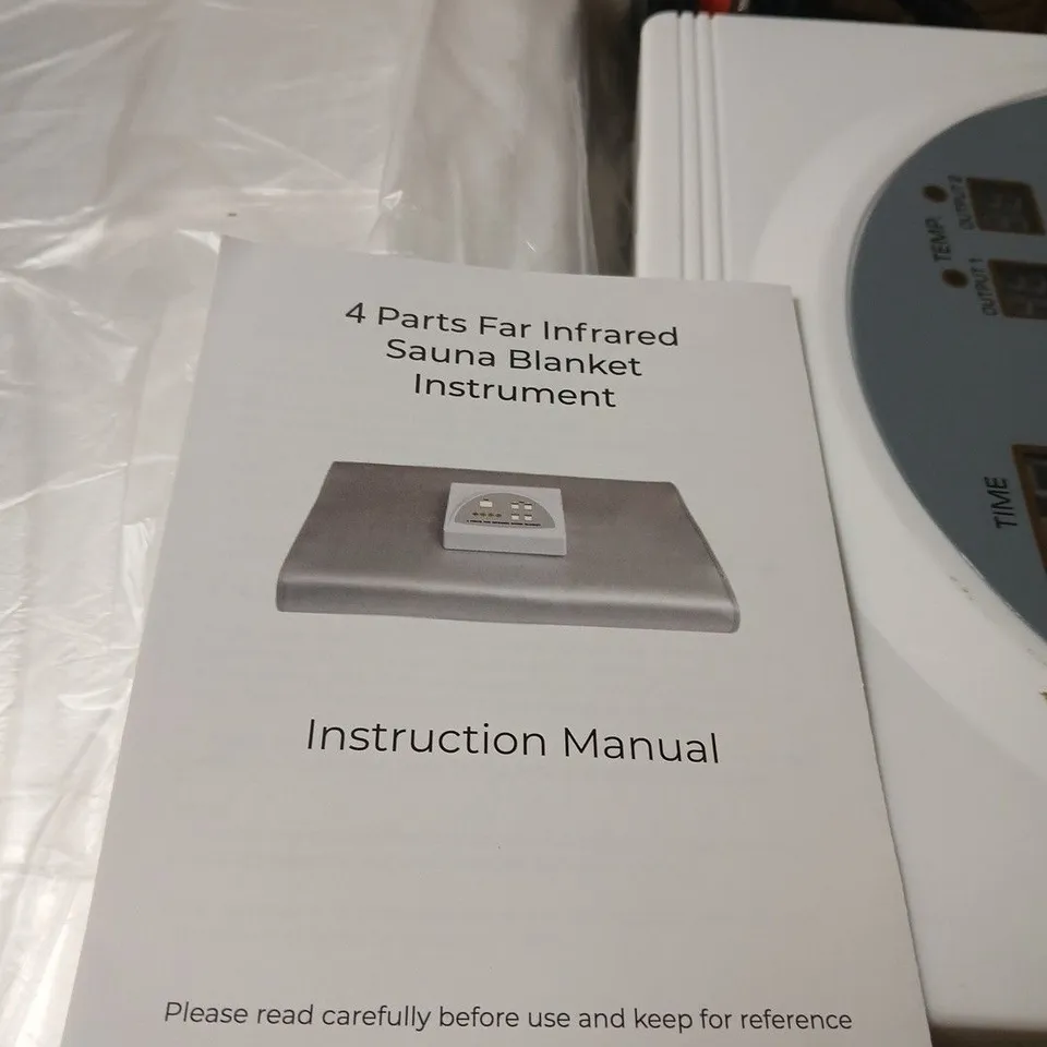 4-PART FAR INFRARED SAUNA BLANKET INSTRUMENT – WITH INSTRUCTION MANUAL 