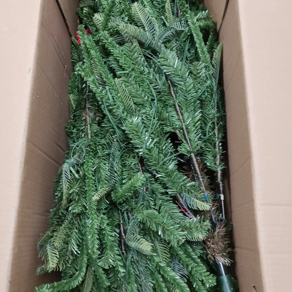 BOXED 7FT FRASER FIR UPSWEPT PRE-LIT MIXED TIPS CHRISTMAS TREE - COLLECTION ONLY RRP £209.99