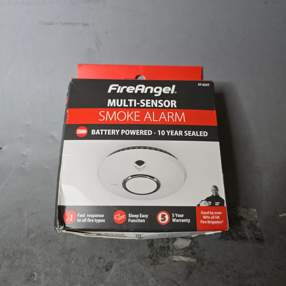 BOXED FIRE ANGEL MULTI SENSOR SMOKE ALARM 