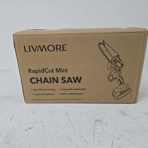 LIVMORE RAPIDCUT MINI CHAIN SAW – BOXED