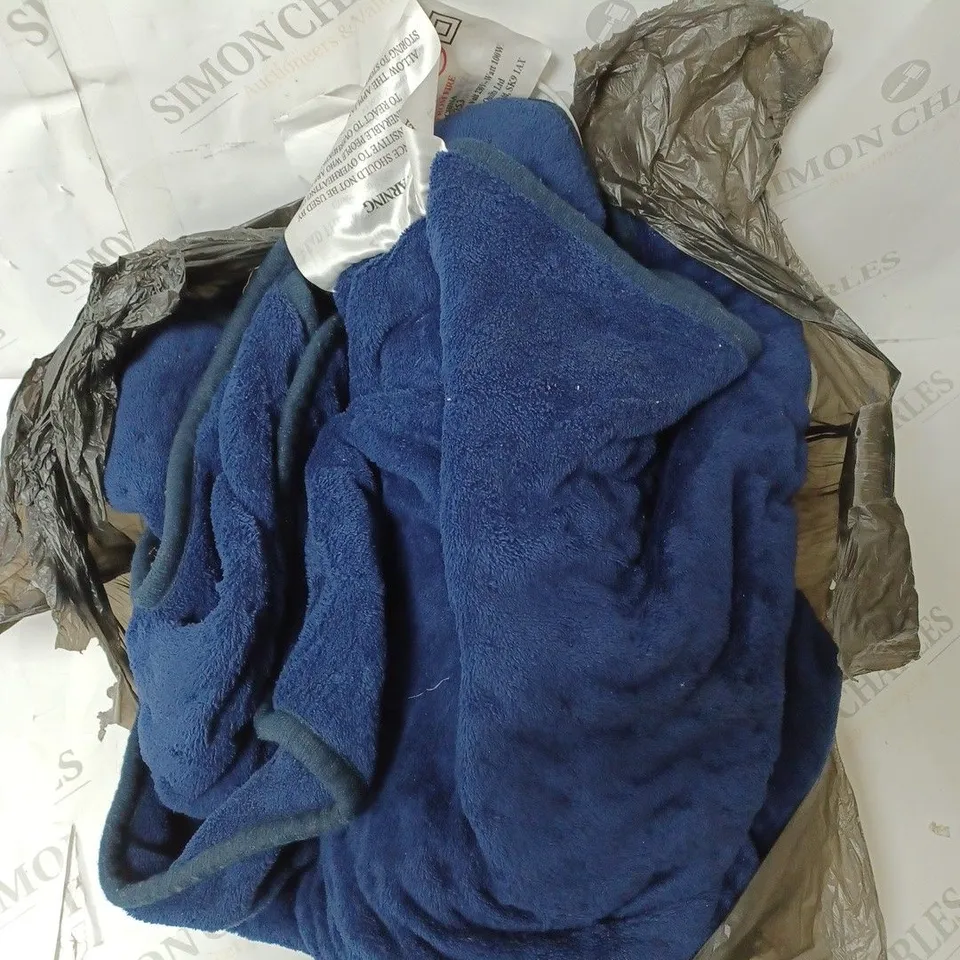 DESIGNER LUXURY HEATED THROW IN NAVY