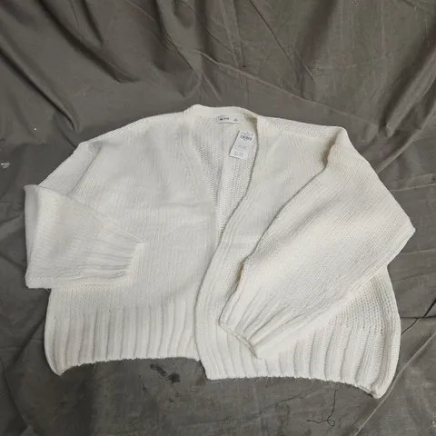 HOLLISTER KNITTED CARDIGAN IN OFF WHITE SIZE S