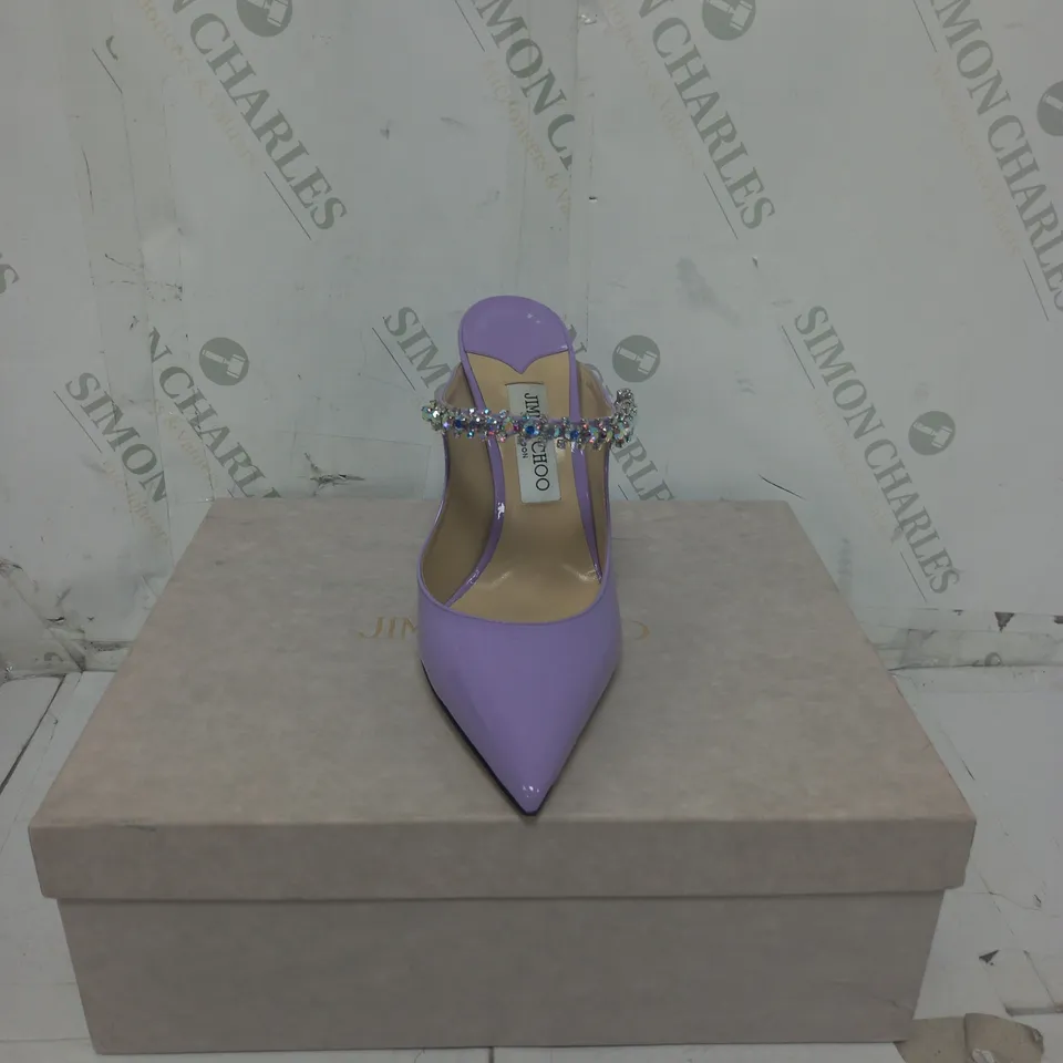 BOXED JIMMY CHOO PURPLE BING 100 HEELS SIZE 6