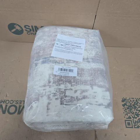 BAGGED AOLAWCO HALLWAY RUNNER RUG IN WHITE/BROWN - SIZE UNSPECIFIED