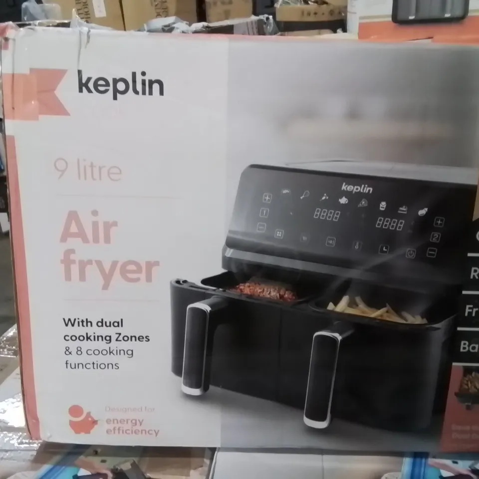 BOXED KEPLIN 9 LITRE DUAL DRAWER AIRFRYER