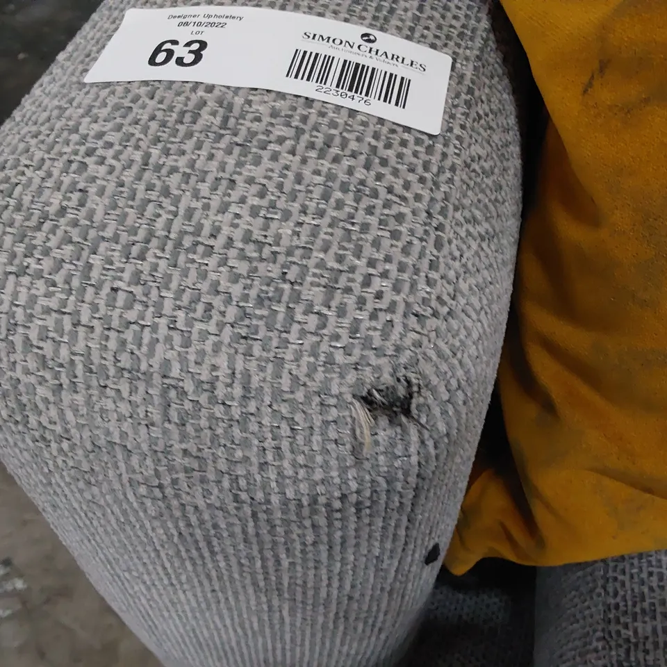 QUALITY BRITISH DESIGNER LOUNGE Co. END SECTION GREY FABRIC