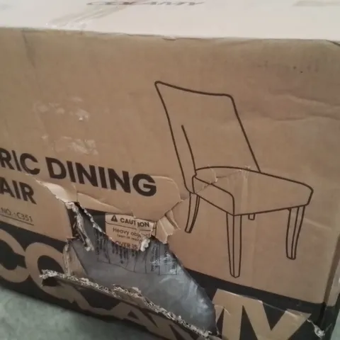 BOXED FABRIC DINING CHAIR 2PCS