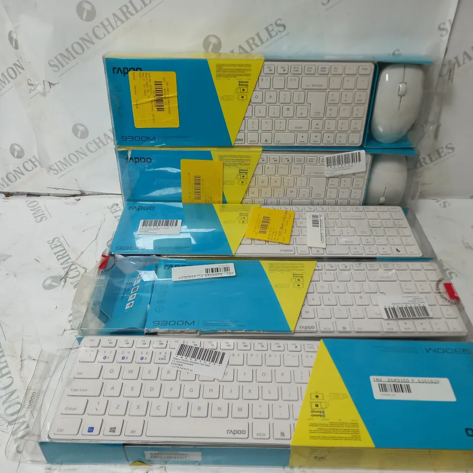 5 BOXED RAPOO 9300M WIRELESS MOUSE & KEYBOARD BUNDLES