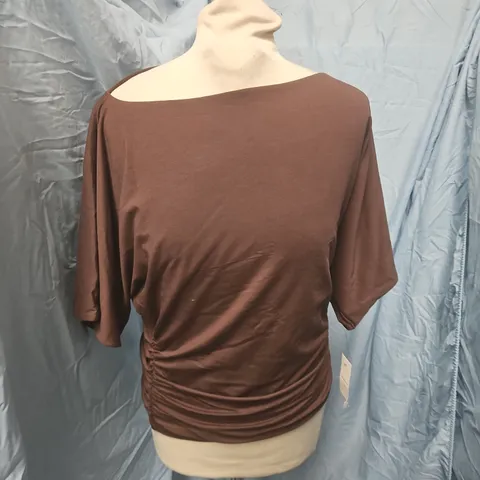 ABERCROMBIE & FITCH A&F MODAL-BLEND COLLECTION TOP β BROWN, SIZE L