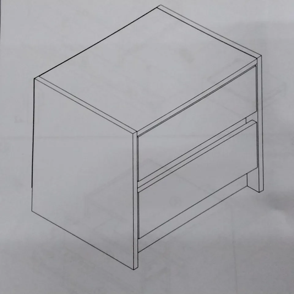 BOXED GARILYNN 2 DRAWER NIGHTSTAND 