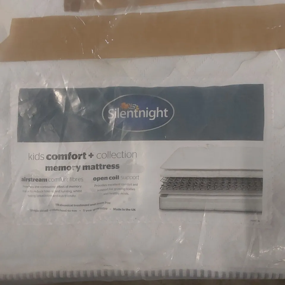 QUALITY BAGGED SILENTNIGHT 3' SINGLE KIDS MEMORY MATTRESS 