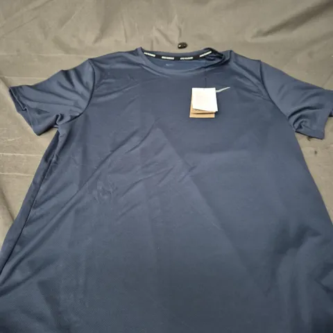 NIKE RUNNING DRI-FIT T-SHIRT – NAVY, UK SIZE M