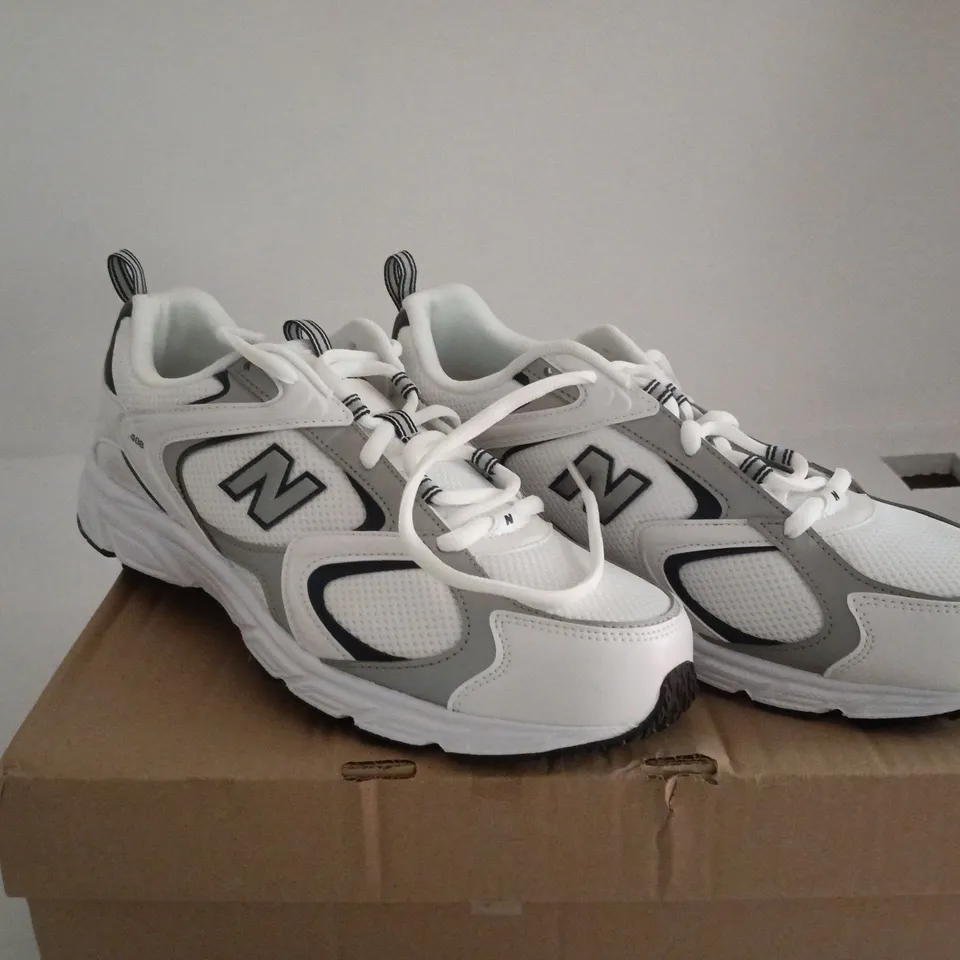 NEW BALANCE 408 WHITE/GREY/BLACK TRAINERS UK 11 BOXED