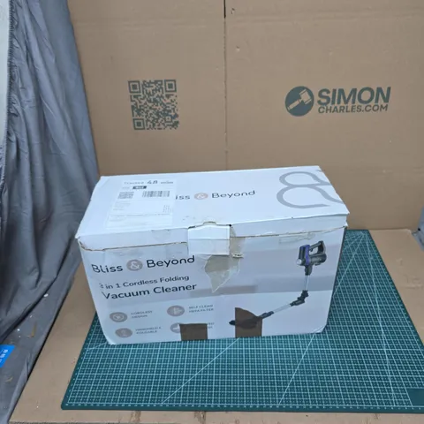 BLISS & BEYOND 3-IN-1 CORDLESS FOLDING VACUUM CLEANER – BOXED