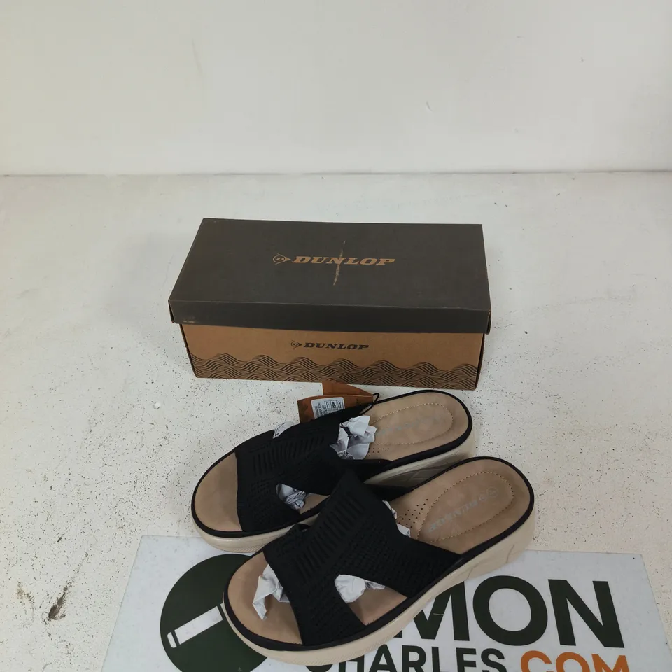 DUNLOP WREN SANDALS - BLACK, UK 4 (DLP171)