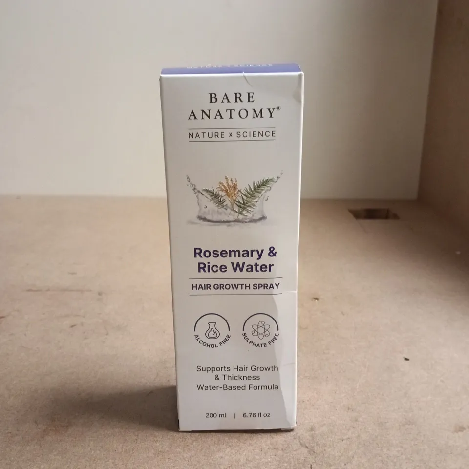 BOX OF APPROXIMATELY 10 ASSORTED BEAUTY PRODUCTS INCLUDING BSRE ANATOMY ROSEMARY WATER AND RICE WATER, UMBERTO GIANNINI CURL JELLY AND GREEN PLUM REFRESHING CLEANSER