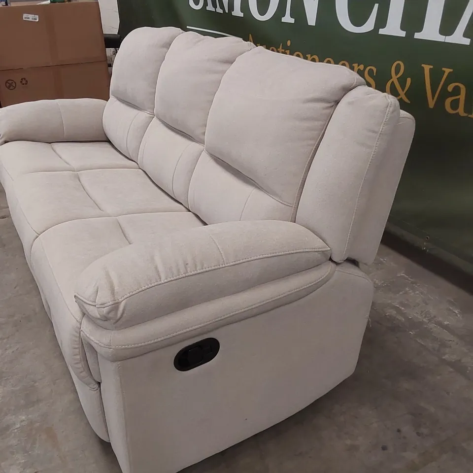 ALBION FABRIC 3 SEATER HIGH BACK MANUAL RECLINER SOFA RRP £749