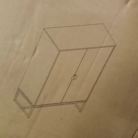 BOXED 2 DOOR SIDEBOARD CABINET (2 BOXES)