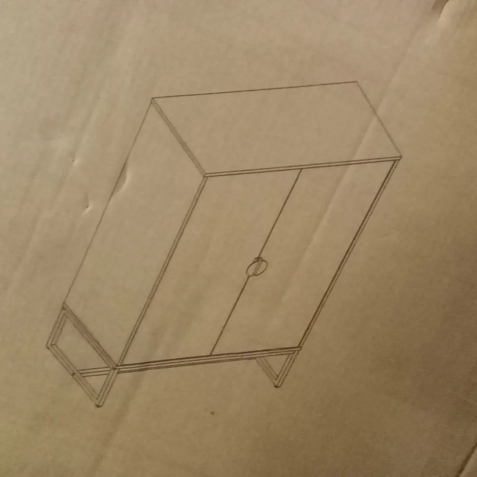 BOXED 2 DOOR SIDEBOARD CABINET (2 BOXES)