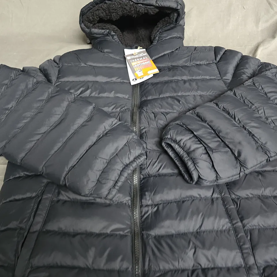 MOUNTAIN WAREHOUSE KIDS' BLACK PADDED JACKET – THERMAL ISOTHERM, WATER-RESISTANT, 13 YEARS