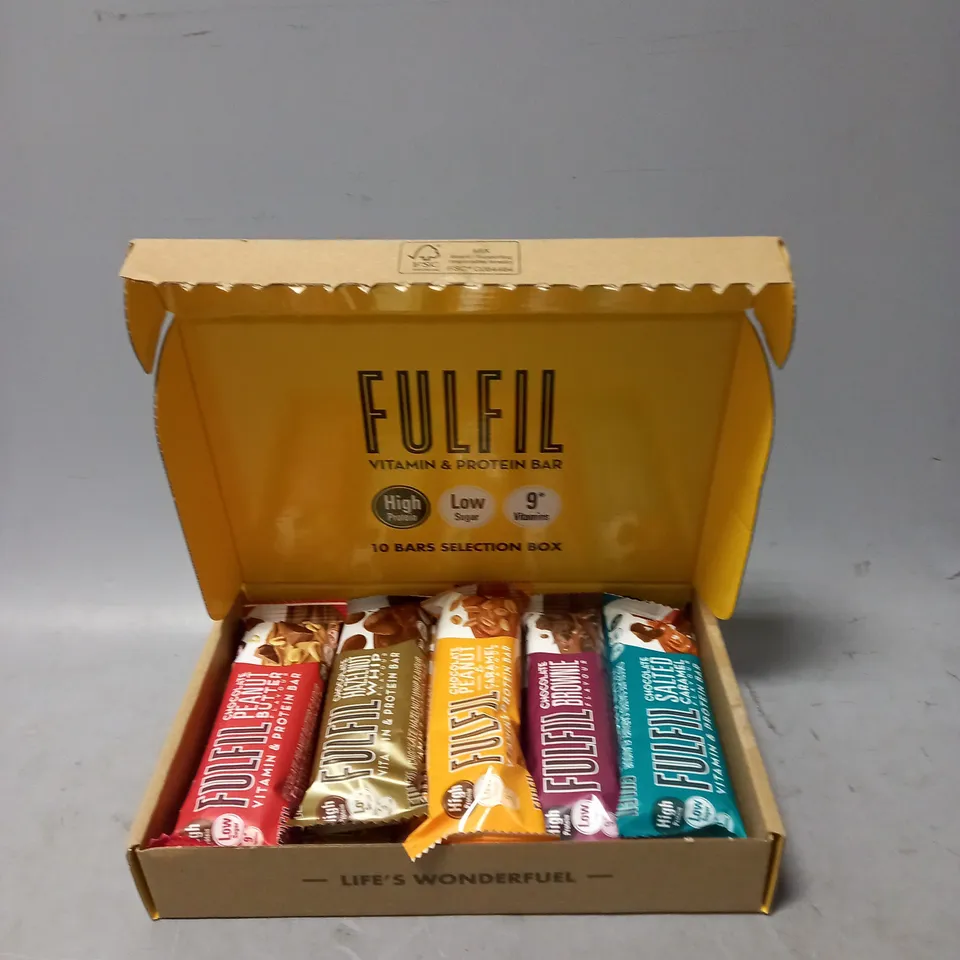 FULFIL VITAMIN & PROTEIN BAR 10 BARS SELECTION BOX 