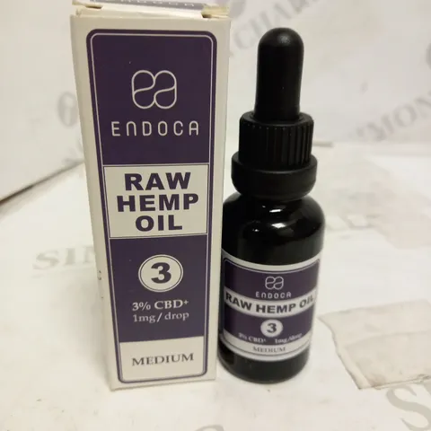 ENDOCA RAW HEMP OIL 3% CBD+ MEDIUM 900MG 30ML