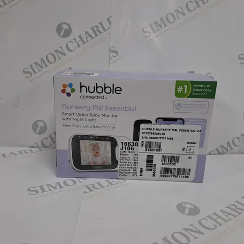 BOXED HUBBLE CONNECTED NURSERY PAL ESSENTIAL SMART VIDEO BABY MONITOR 