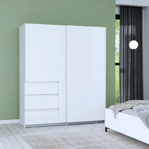 BOXED KAVALLI 2 DOOR SLIDING WARDROBE (3 BOXES)