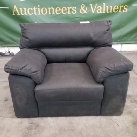 QUALITY DESIGNER ARMCHAIR - BLACK FABRIC