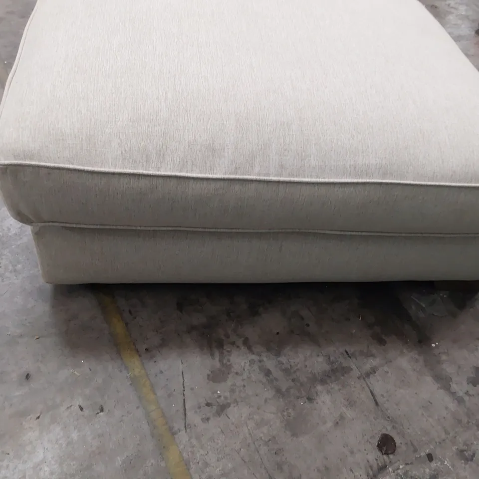 QUALITY BRITISH MADE LOUNGE Co LARGE FOOTSTOOL NATURAL FABRIC 