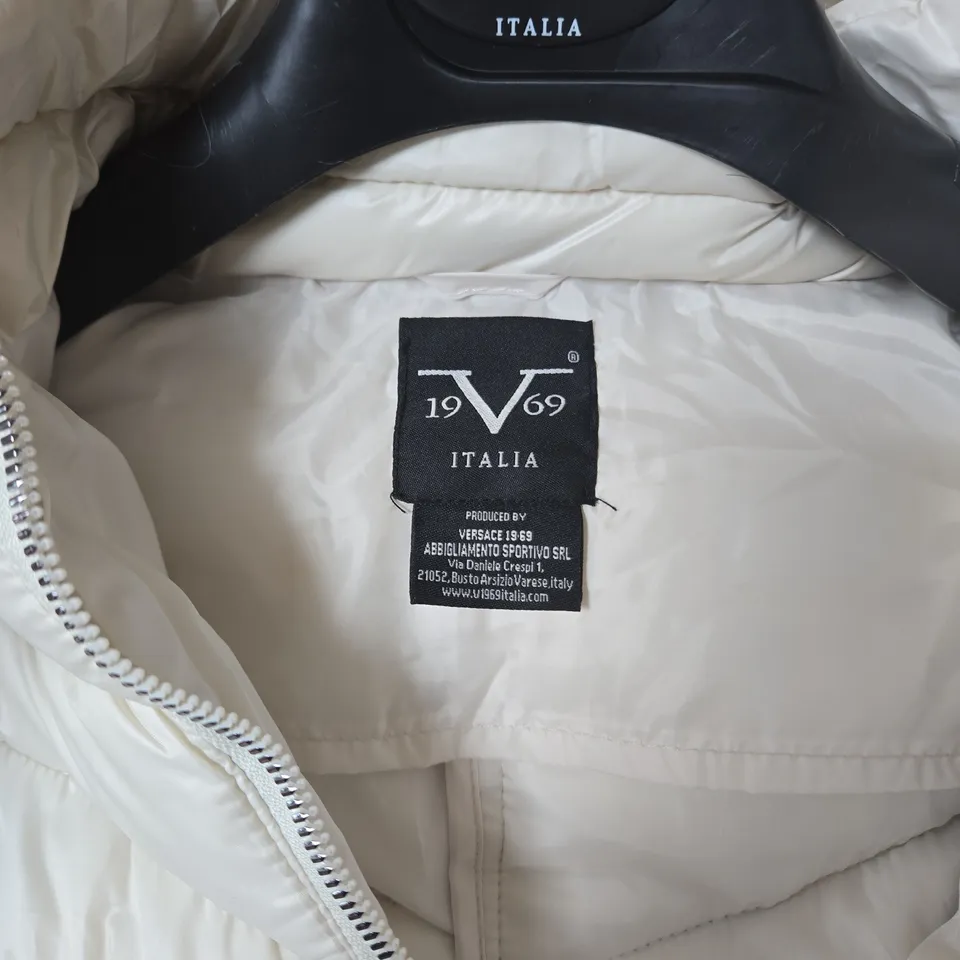 V 1969 ITALIA BIANCO HOODED COAT XL WITH TAGS