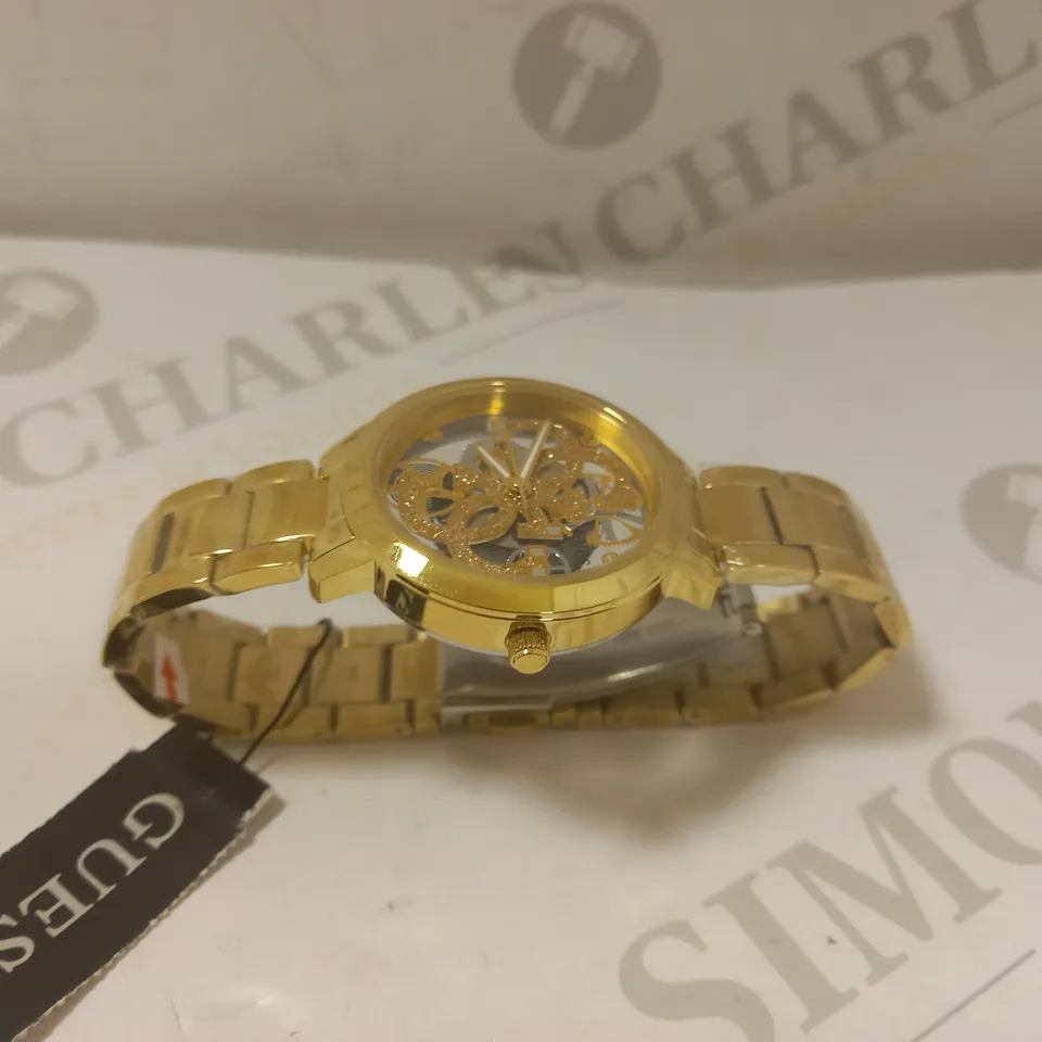 GUESS QUATTRO CLEAR STAINLESS STEEL LADIES WATCH RRP £149