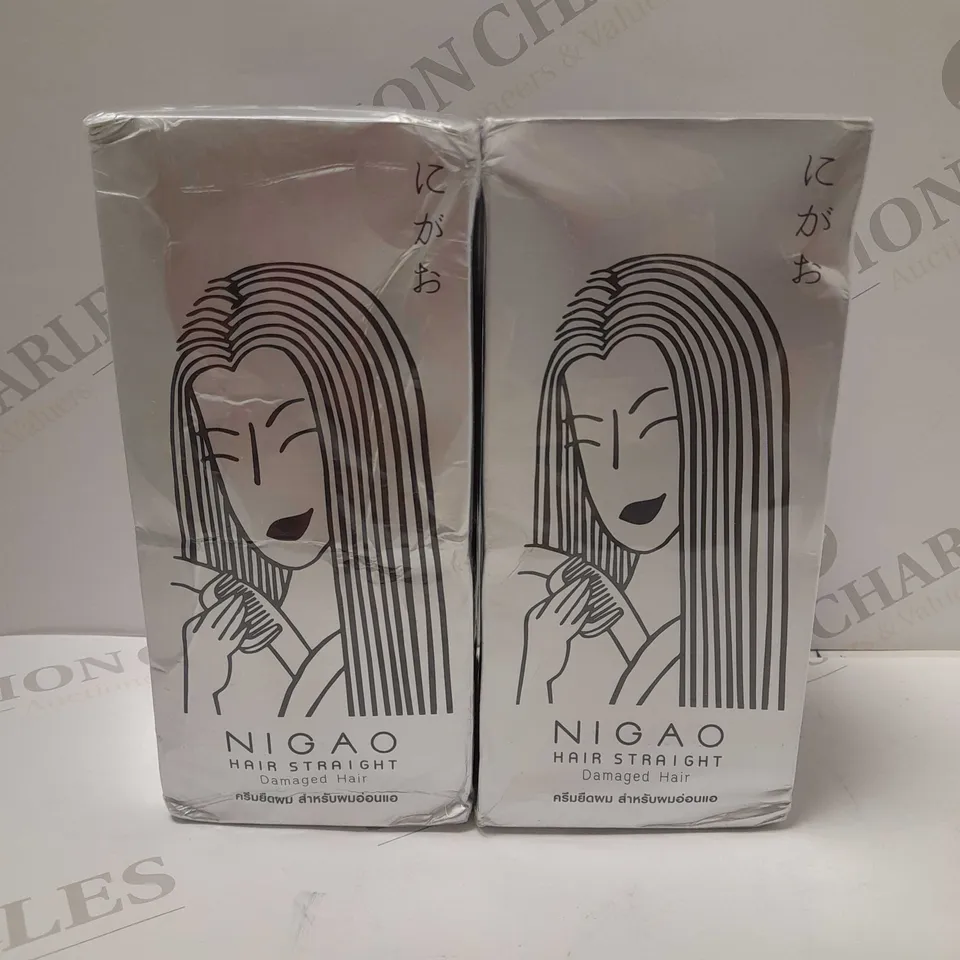 LOT OF 2 X 125ML NIGAO HAIR STRAIGHT REBONDING CREAM 