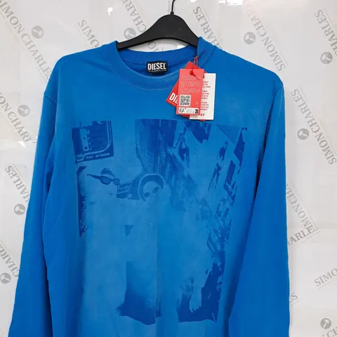 DIESEL SWEATSHIRT IN BLUE SIZE L