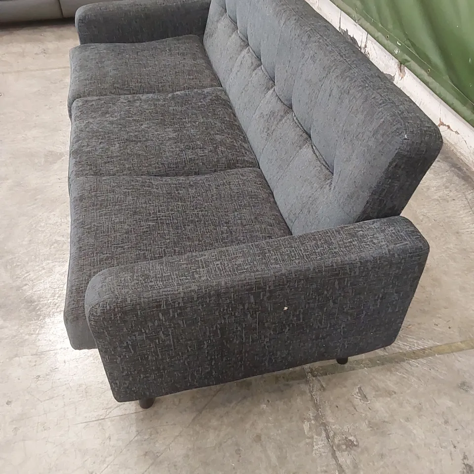 DESIGNER OSLO 3 SEATER FABRIC UPHOLSTERED SOFA 