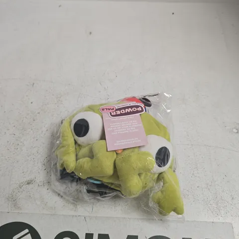 POWDER PALS BING BONG PLUSH CLIMBING CHALK BAG – GREEN CHARACTER, IN CLEAR BAG