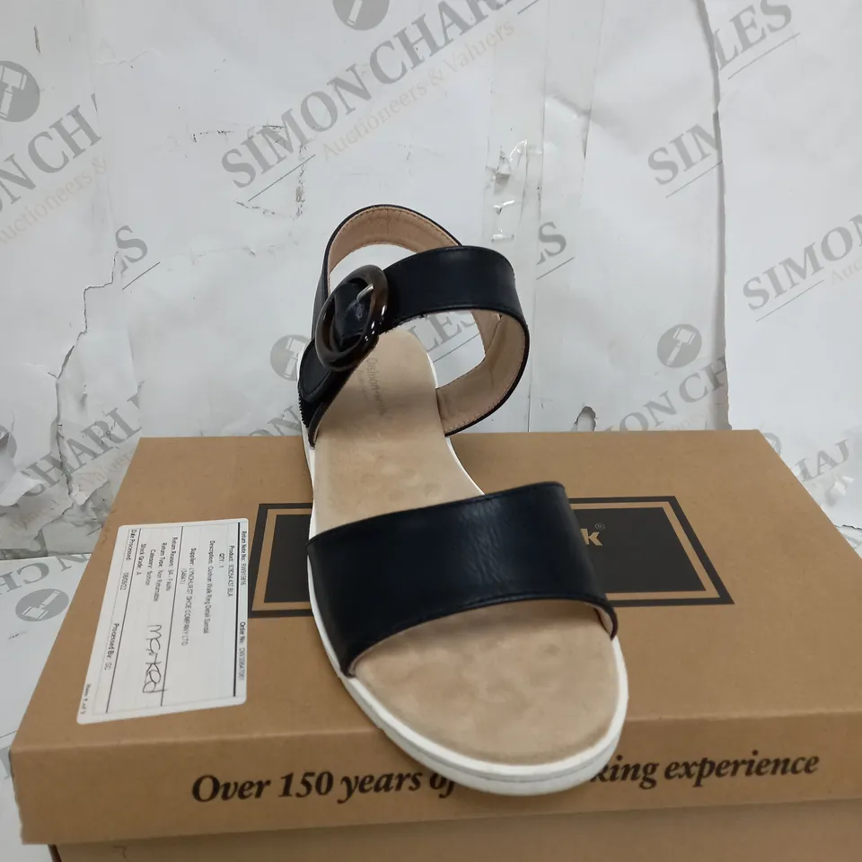 BOXED CUSHION WALK WEDGE SANDAL - UK SIZE 6 