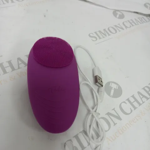 TILI RECHARGEABLE VARIABLE SPEED SILICONE FACIAL CLEANSING BRUSH PURPLE