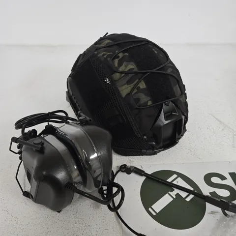 TACTICAL HELMET AND HEADSET UNIT - SIZE UNSPECIFIED 