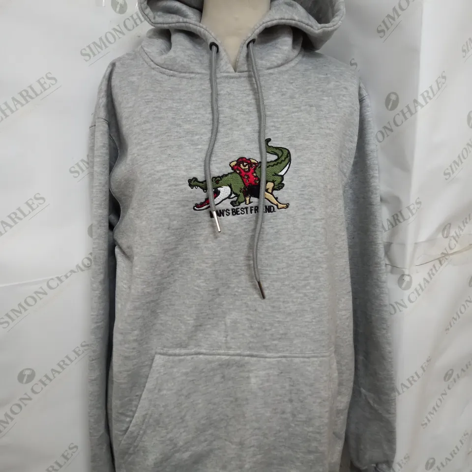 CBYM MANS BEST FRIEND HOODIE IN GREY - MEDIUM