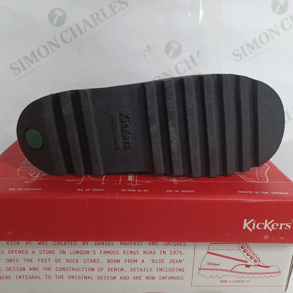 KICKERS KICK HIGH ZIP LEATHER SHOES - EU 34