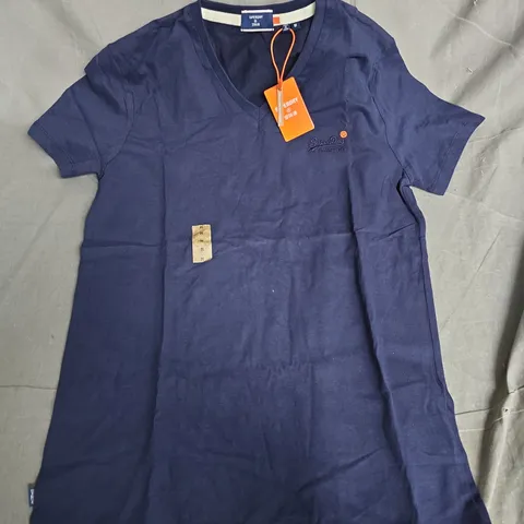 SUPERDRY OL CLASSIC VEE TEE IN NAVY - MEDIUM