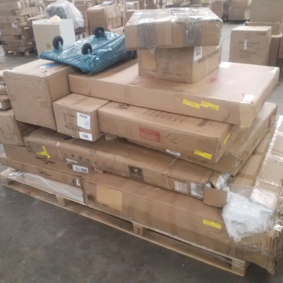 PALLET CONTAINING ASSORTED INCOMPLETE FLATPACK FURNITURE PARTS