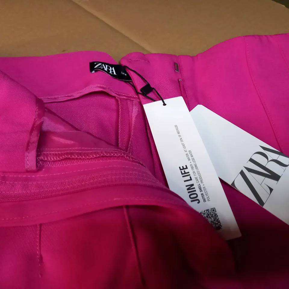ZARA HOT PINK TAILORED TROUSERS - SMALL
