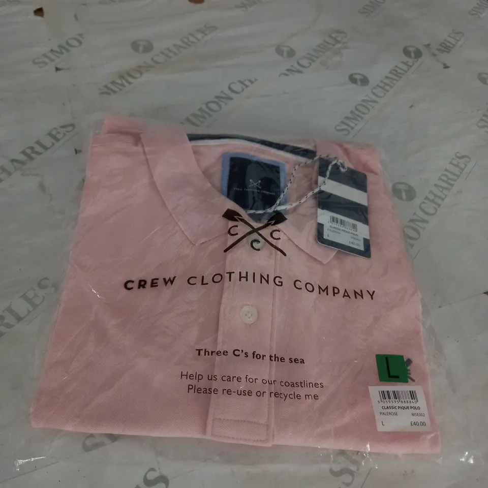 PINK CREW CLOTHING COMPANY SHIRT SIZE L