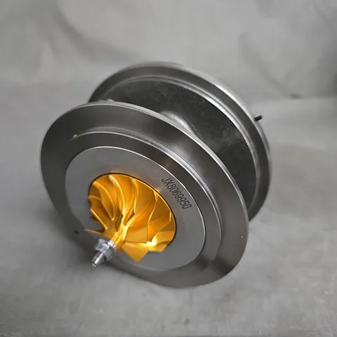 AUTOMOTIVE TURBO WHEEL ASSEMBLY – METAL HOUSING WITH ORANGE IMPELLER 