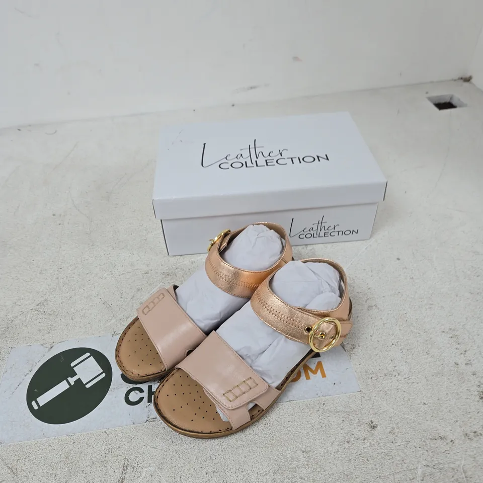 LEATHER COLLECTION NATASHA PINK WOMEN'S SANDALS – SIZE 6 (UK 6)