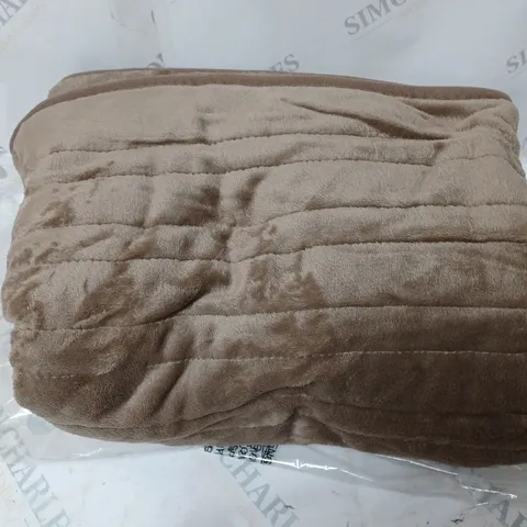 COZEE HOME HEATED BLANKET IN DARK TAUPE